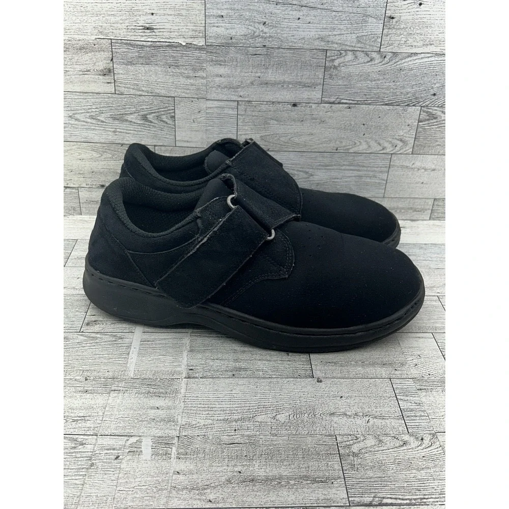 OrthoFeet Shoes Mens Size 11 Black Diabetic Orthopedic Walking‎ Comfort